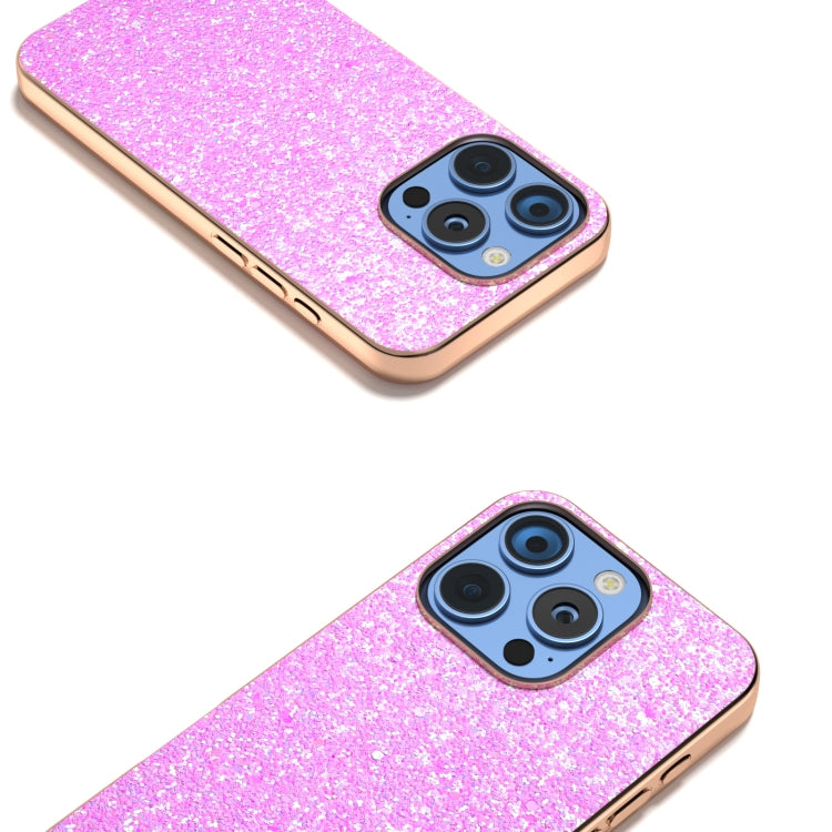 Electroplating Frame Colorful Glitter Phone Case, For iPhone 16 Pro Max, For iPhone 16 Pro