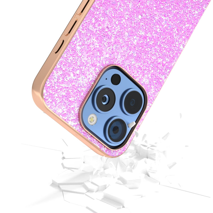 Electroplating Frame Colorful Glitter Phone Case, For iPhone 16 Pro Max, For iPhone 16 Pro