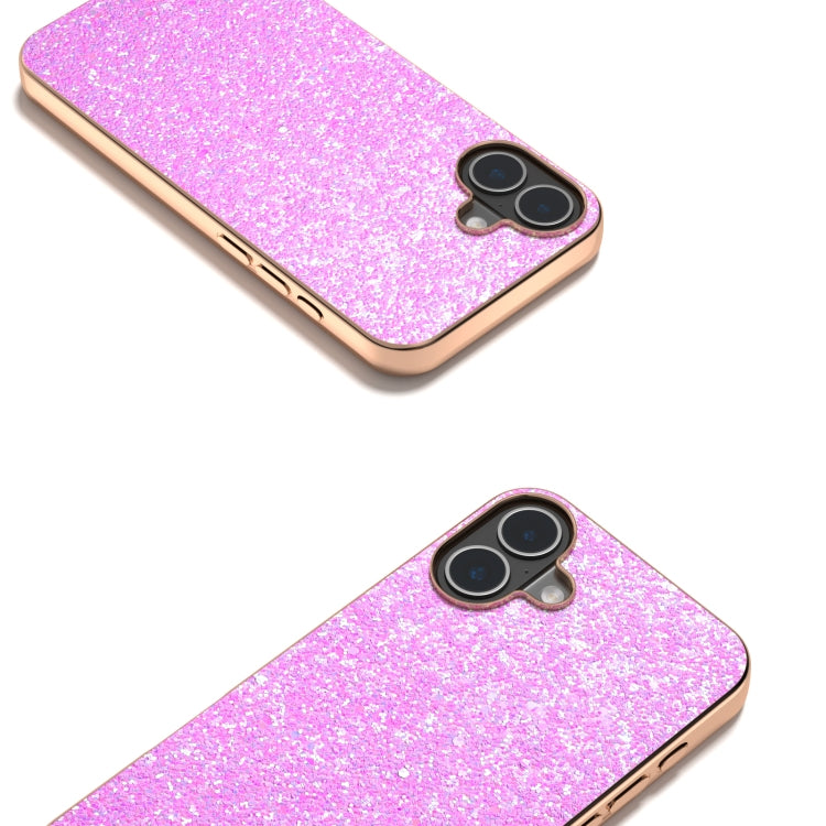 Electroplating Frame Colorful Glitter Phone Case, For iPhone 16 Plus, For iPhone 16