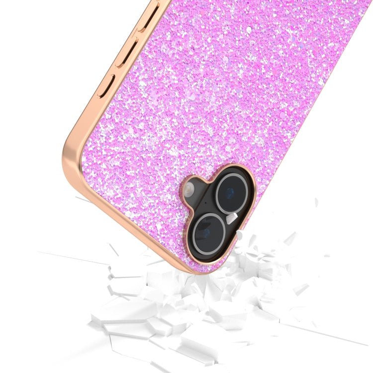 Electroplating Frame Colorful Glitter Phone Case, For iPhone 16 Plus, For iPhone 16