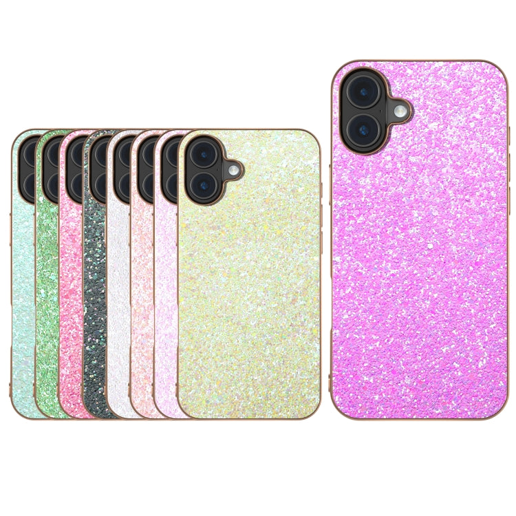 Electroplating Frame Colorful Glitter Phone Case, For iPhone 16 Plus, For iPhone 16