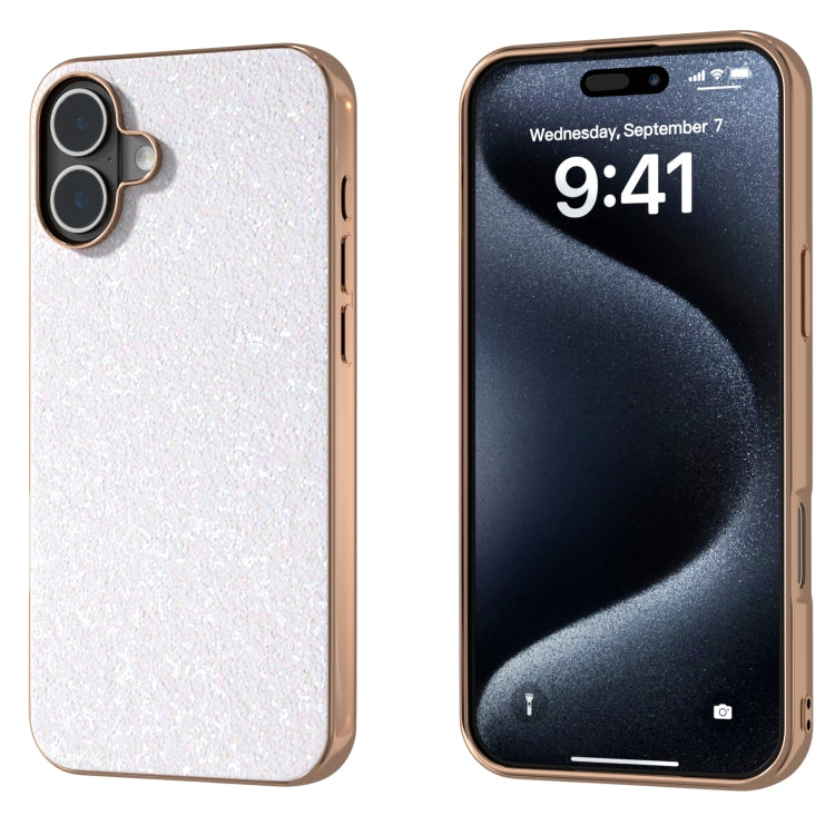 Electroplating Frame Colorful Glitter Phone Case, For iPhone 16 Plus, For iPhone 16