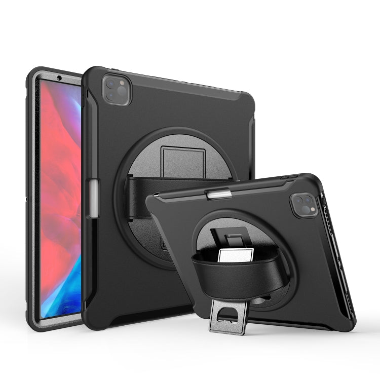 Coque de protection PC+TPU rotative à 360 degrés avec support, dragonne et emplacement pour stylo, pour Samsung Galaxy Tab A 8.4 (2020) T307, Samsung Galaxy Tab S6 Lite, iPad Pro 12,9 pouces (2020) et iPad 10.2