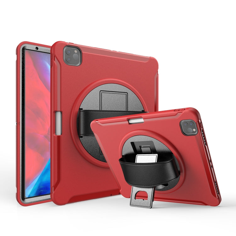 Coque de protection PC+TPU rotative à 360 degrés avec support, dragonne et emplacement pour stylo, pour Samsung Galaxy Tab A 8.4 (2020) T307, Samsung Galaxy Tab S6 Lite, iPad Pro 12,9 pouces (2020) et iPad 10.2