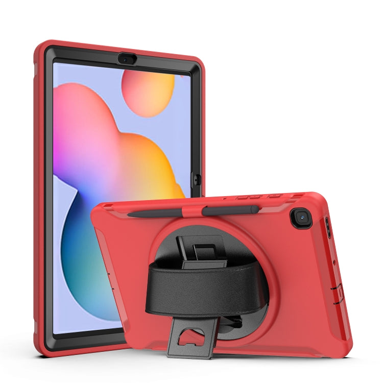 Coque de protection PC+TPU rotative à 360 degrés avec support, dragonne et emplacement pour stylo, pour Samsung Galaxy Tab A 8.4 (2020) T307, Samsung Galaxy Tab S6 Lite, iPad Pro 12,9 pouces (2020) et iPad 10.2
