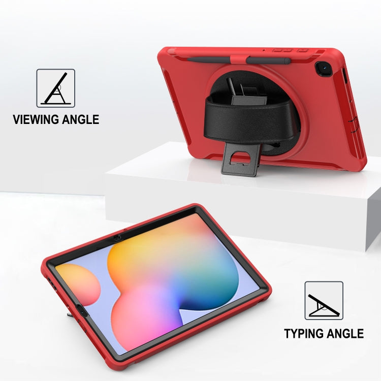 Coque de protection PC+TPU rotative à 360 degrés avec support, dragonne et emplacement pour stylo, pour Samsung Galaxy Tab A 8.4 (2020) T307, Samsung Galaxy Tab S6 Lite, iPad Pro 12,9 pouces (2020) et iPad 10.2