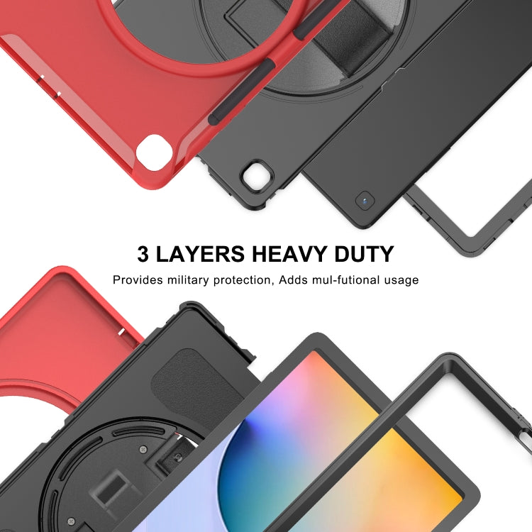 Coque de protection PC+TPU rotative à 360 degrés avec support, dragonne et emplacement pour stylo, pour Samsung Galaxy Tab A 8.4 (2020) T307, Samsung Galaxy Tab S6 Lite, iPad Pro 12,9 pouces (2020) et iPad 10.2