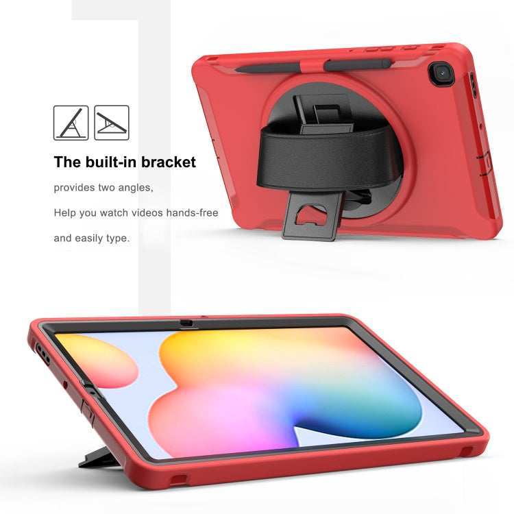 Coque de protection PC+TPU rotative à 360 degrés avec support, dragonne et emplacement pour stylo, pour Samsung Galaxy Tab A 8.4 (2020) T307, Samsung Galaxy Tab S6 Lite, iPad Pro 12,9 pouces (2020) et iPad 10.2