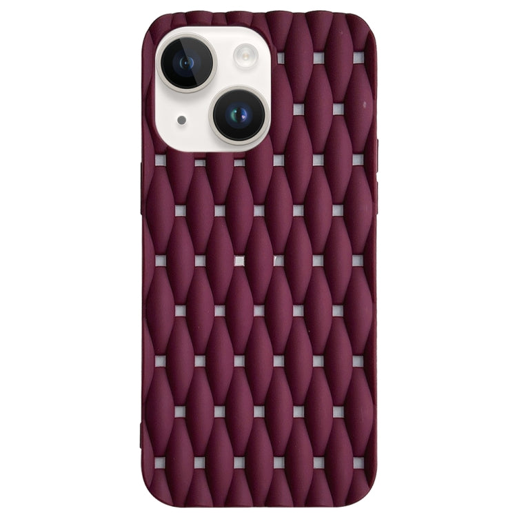 Weave Cooling Solid Color TPU Phone Case, For iPhone 15 Pro Max, For iPhone 15 Pro, For iPhone 15 Plus, For iPhone 15
