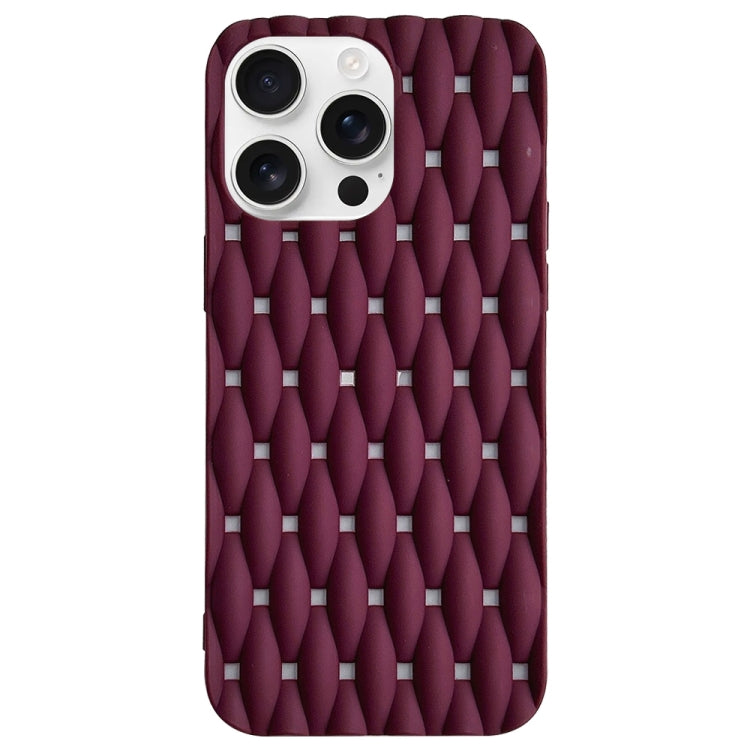 Weave Cooling Solid Color TPU Phone Case, For iPhone 16 Pro Max, For iPhone 16 Pro, For iPhone 16 Plus, For iPhone 16