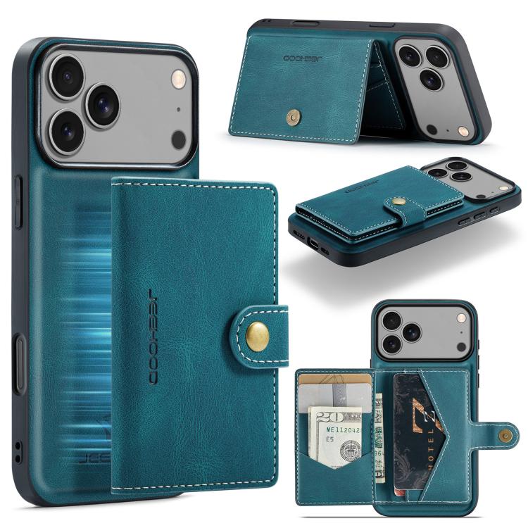 JEEHOOD J01 Retro Magnetic Detachable Wallet Phone Case, For iPhone 18 Pro / 17 Pro, For iPhone 18 Pro Max / 17 Pro Max, For iPhone 17e / 16e, For iPhone Air