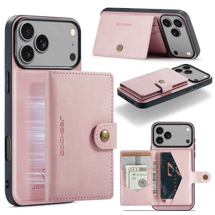 JEEHOOD J01 Retro Magnetic Detachable Wallet Phone Case, For iPhone 18 Pro / 17 Pro, For iPhone 18 Pro Max / 17 Pro Max, For iPhone 17e / 16e, For iPhone Air