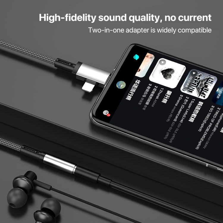 2 in 1 USB-C / Type-C, 8 Pin to 3.5mm Audio Adapter Cable