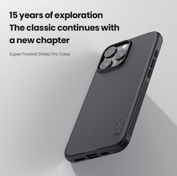 NILLKIN Frosted Shield Pro PC + TPU Phone Case, For iPhone 16 Pro Max, For iPhone 16 Pro