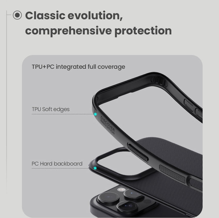 NILLKIN Frosted Shield Pro PC + TPU Phone Case, For iPhone 16 Pro Max, For iPhone 16 Pro