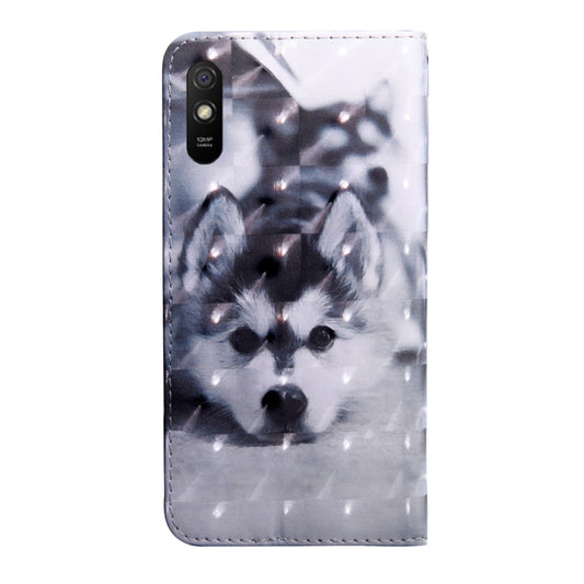 Vibrant 3D painted pattern detail on Redmi 9A protective flip case