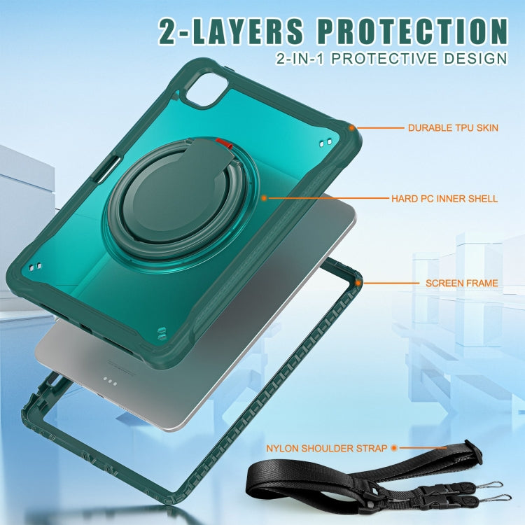 Powerful Sailor Ring Holder Heavy Duty Hybrid Tablet Case with Strap, For iPad Pro 11 2025 / 2024