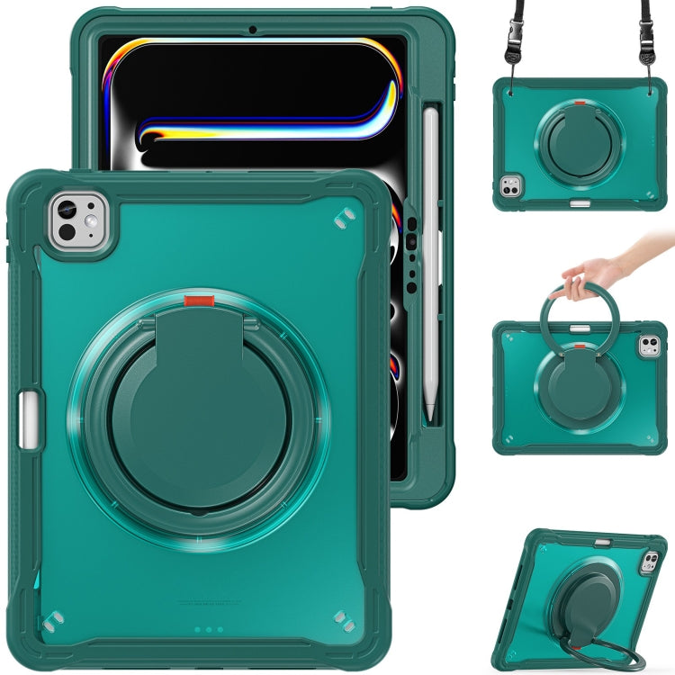 Powerful Sailor Ring Holder Heavy Duty Hybrid Tablet Case with Strap, For iPad Pro 11 2025 / 2024