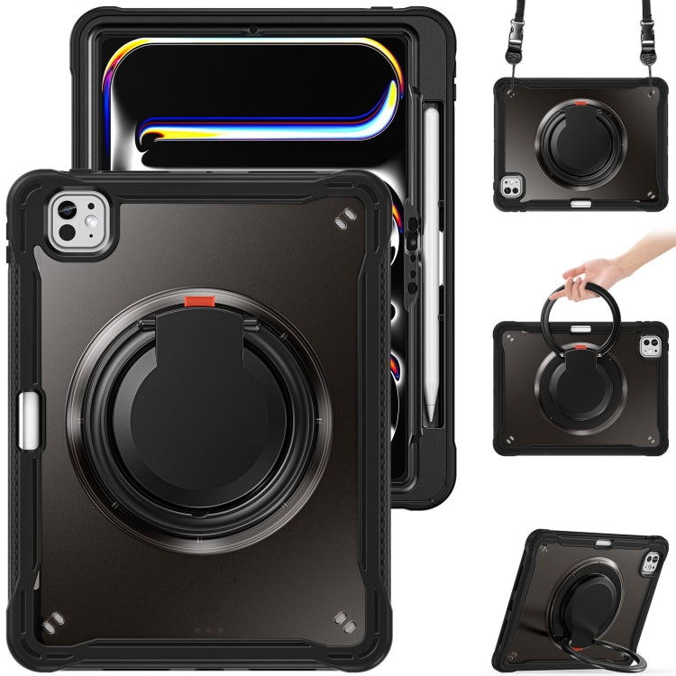 Powerful Sailor Ring Holder Heavy Duty Hybrid Tablet Case with Strap, For iPad Pro 11 2025 / 2024