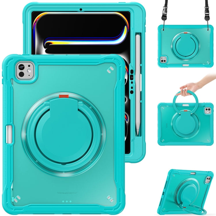 Powerful Sailor Ring Holder Heavy Duty Hybrid Tablet Case with Strap, For iPad Pro 11 2025 / 2024
