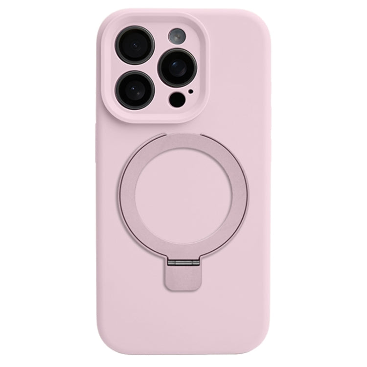 Precision Hole Liquid Silicone MagSafe Metal Ring Holder Phone Case, For iPhone 12, For iPhone 12 Pro Max