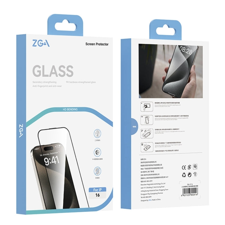 ZGA 0.33mm 2.5D Anti-static HD Tempered Glass Film, For iPhone 16 Pro Max, For iPhone 16 Pro, For iPhone 16 Plus, For iPhone 16