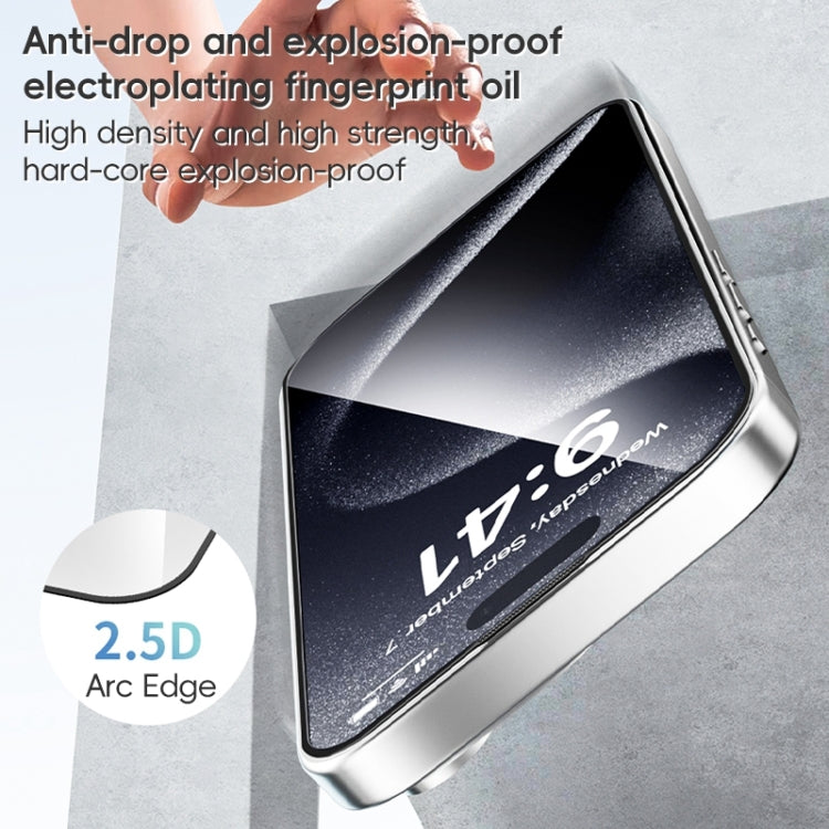 ZGA 0.33mm 2.5D Anti-static HD Tempered Glass Film, For iPhone 16 Pro Max, For iPhone 16 Pro, For iPhone 16 Plus, For iPhone 16