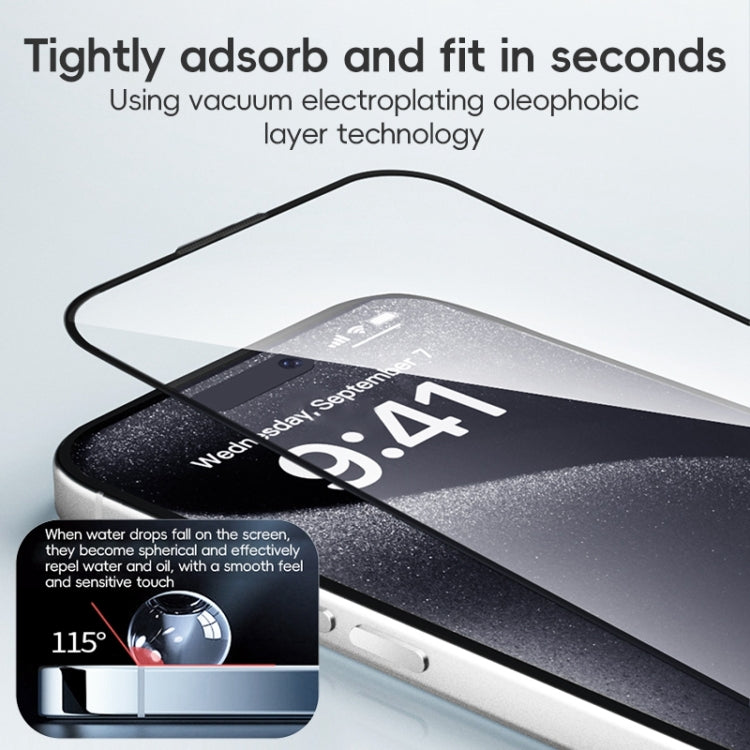 ZGA 0.33mm 2.5D Anti-static HD Tempered Glass Film, For iPhone 16 Pro Max, For iPhone 16 Pro, For iPhone 16 Plus, For iPhone 16