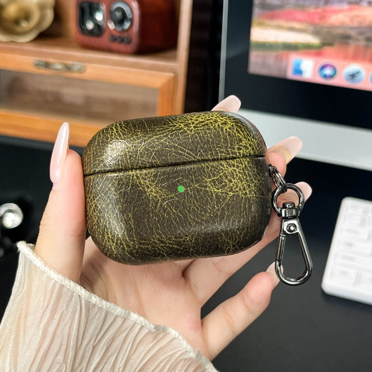 Étui de protection rétro en cuir huilé pour écouteurs Bluetooth, pour AirPods 4, AirPods Pro 2, AirPods 3 et AirPods Pro