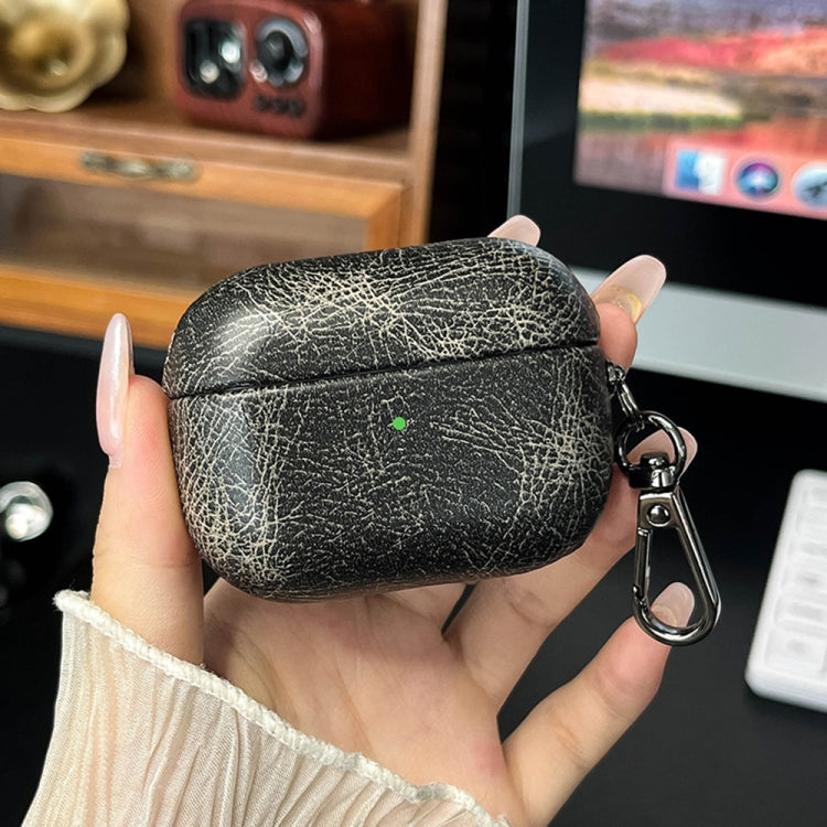 Étui de protection rétro en cuir huilé pour écouteurs Bluetooth, pour AirPods 4, AirPods Pro 2, AirPods 3 et AirPods Pro