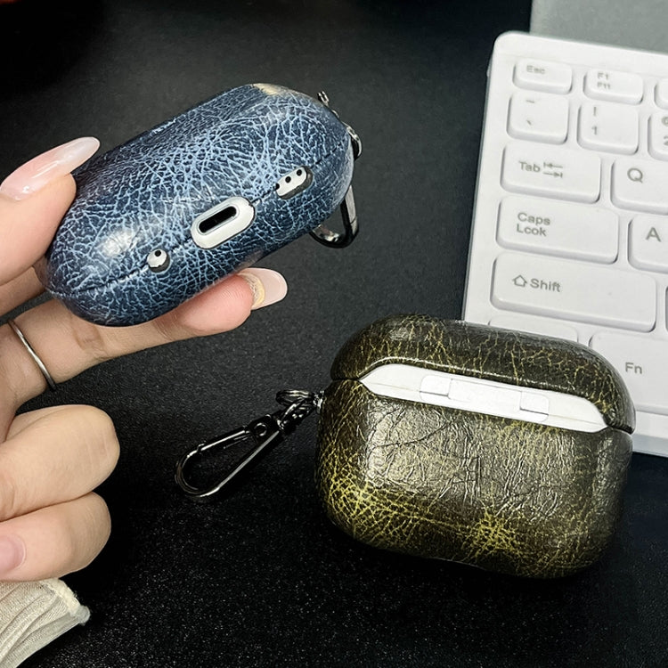 Étui de protection rétro en cuir huilé pour écouteurs Bluetooth, pour AirPods 4, AirPods Pro 2, AirPods 3 et AirPods Pro