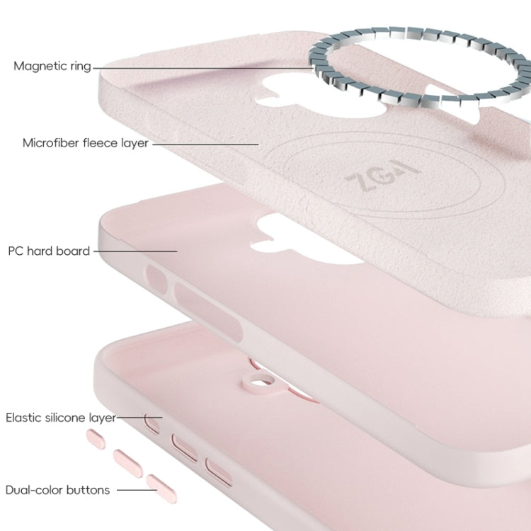 ZGA Colorful Liquid Silicone Magsafe Phone Case, For iPhone 16 Pro Max, For iPhone 16 Pro