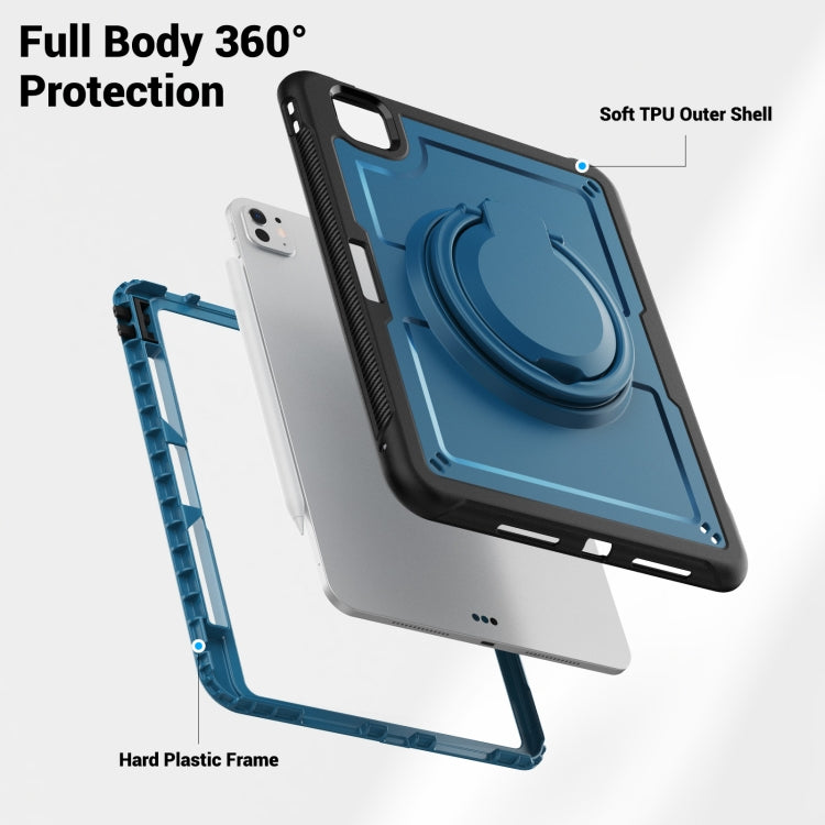 Honeycomb Hybrid Tablet Case with Handle Holder & Strap, For iPad Pro 11 2025 / 2024, For iPad 10th Gen 10.9 2022, For iPad mini 2024 / mini 6