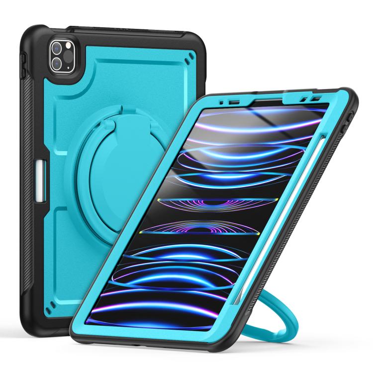 Honeycomb Hybrid Tablet Case with Handle Holder & Strap
