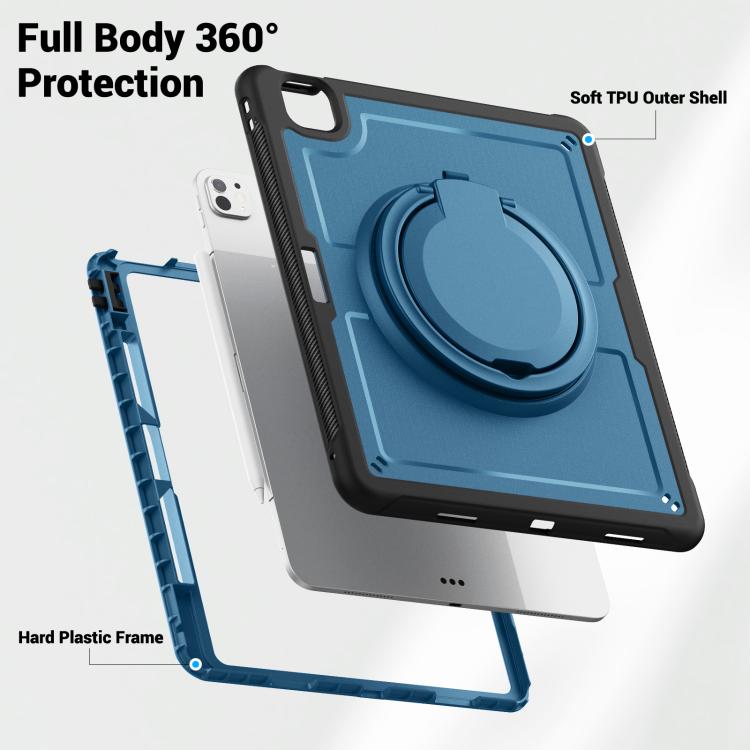 Honeycomb Hybrid Tablet Case with Handle Holder & Strap