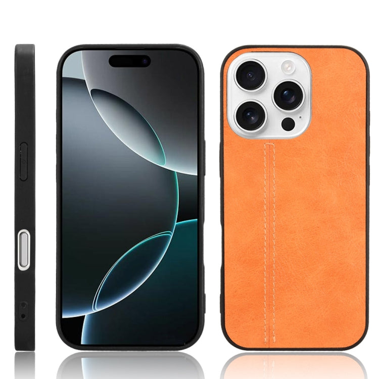 Cow Pattern Sewing Back Cover Phone Case, For iPhone 16 Pro Max, For iPhone 16 Pro, For iPhone 16 Plus, For iPhone 16