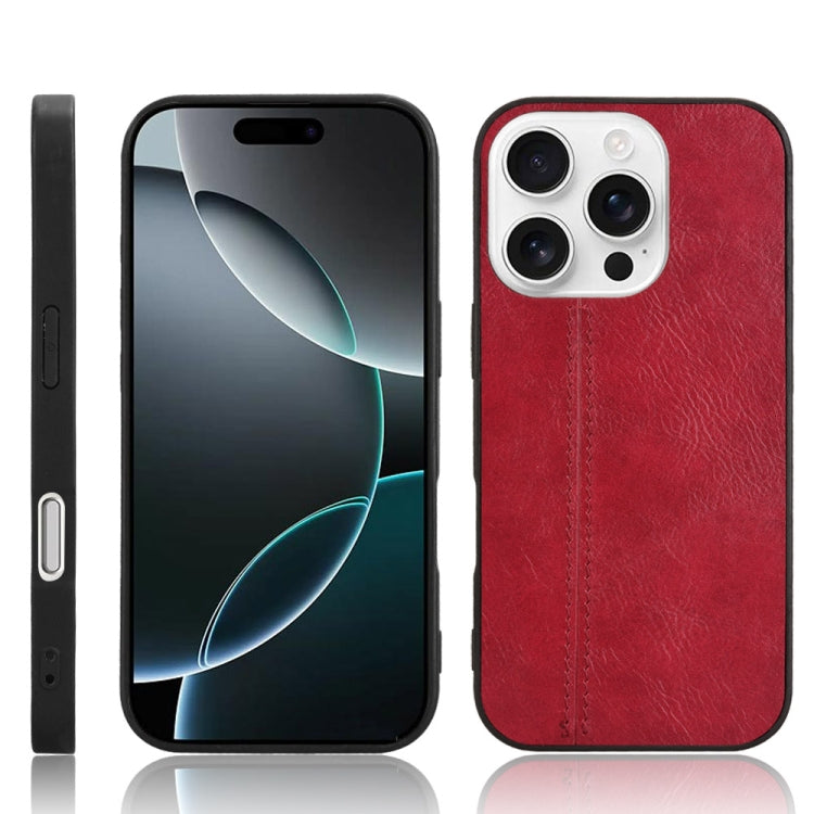 Cow Pattern Sewing Back Cover Phone Case, For iPhone 16 Pro Max, For iPhone 16 Pro, For iPhone 16 Plus, For iPhone 16