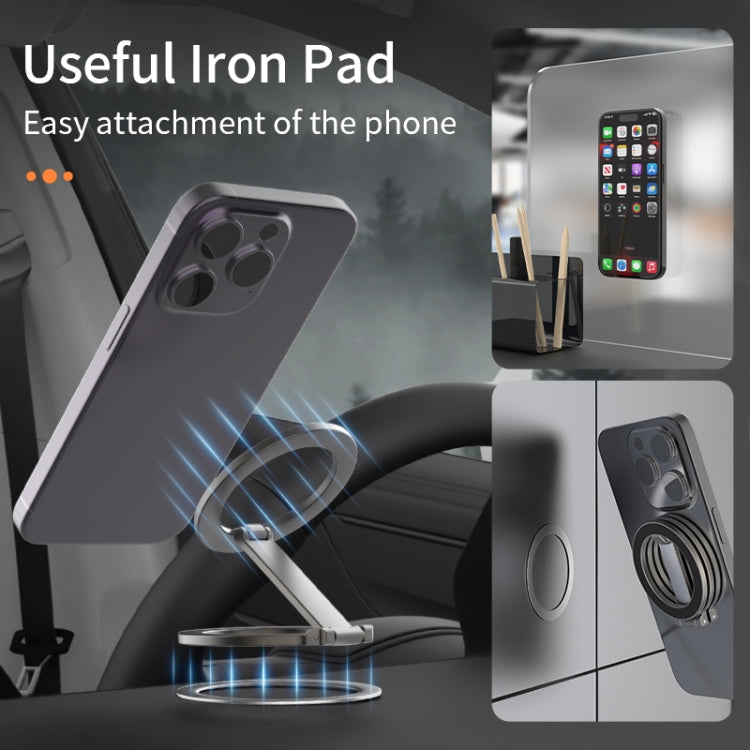 Z-shaped Double-sided Magnetic MagSafe Foldable Ring Phone Holder, without Pattern