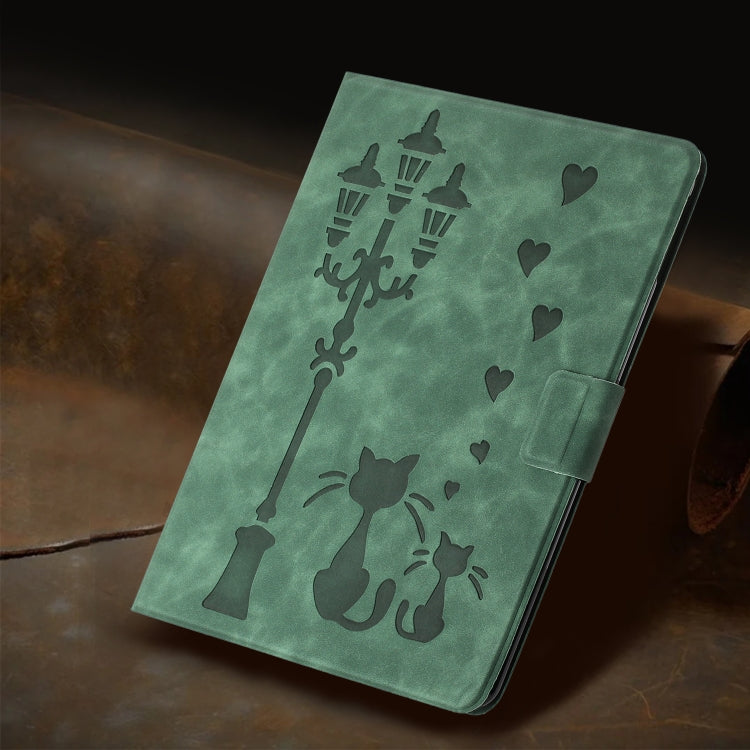 Embossed Couple Cat Smart Tablet Leather Case, For iPad Air 11 2026 / 2025 / 2024, For iPad Pro 11 2025 / 2024, For iPad 2025 / 2022, For iPad mini 2024 / mini 6