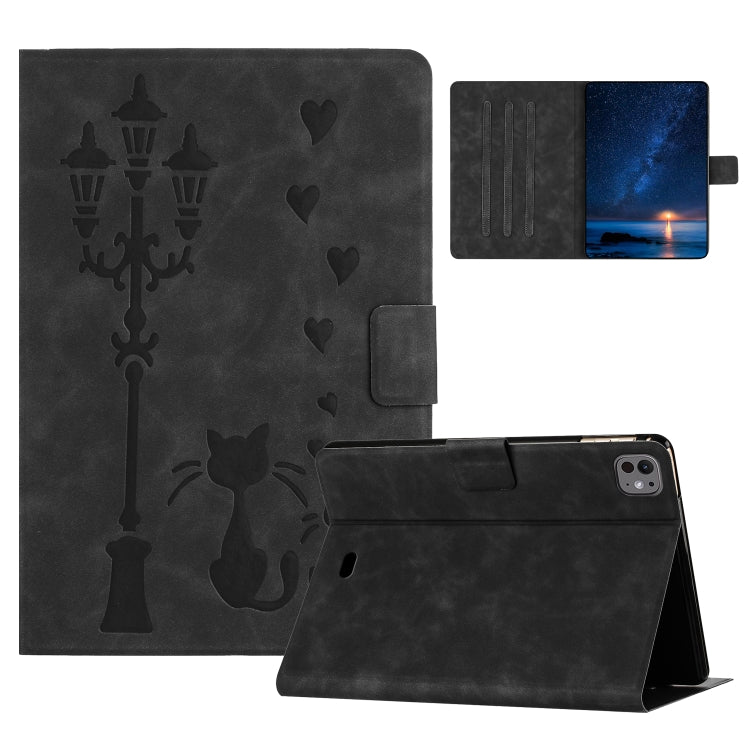Embossed Couple Cat Smart Tablet Leather Case, For iPad Air 11 2026 / 2025 / 2024, For iPad Pro 11 2025 / 2024, For iPad 2025 / 2022, For iPad mini 2024 / mini 6
