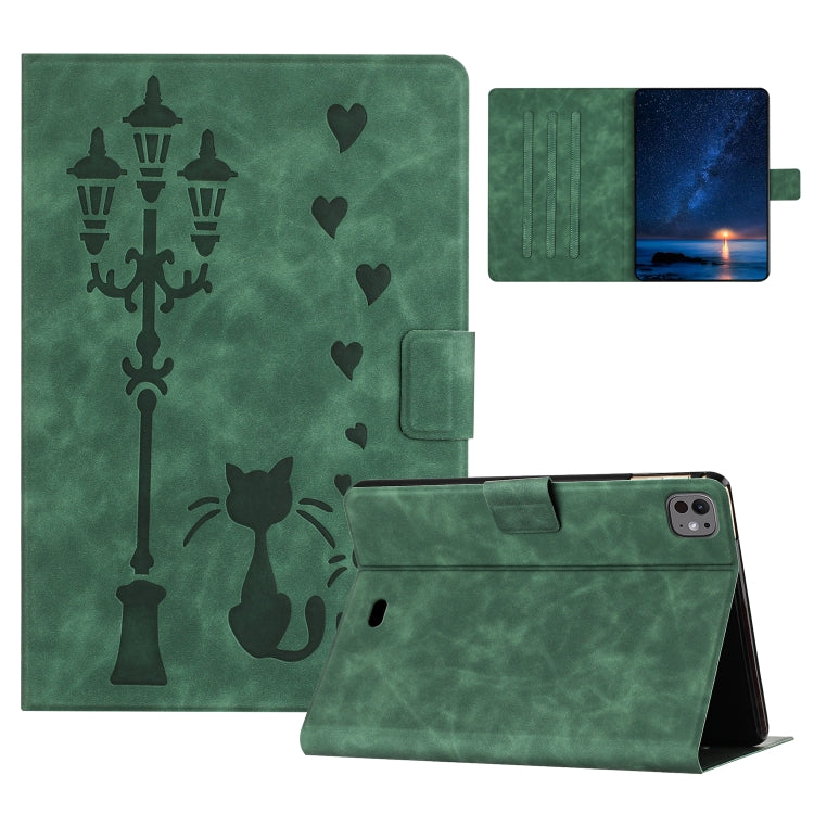 Embossed Couple Cat Smart Tablet Leather Case, For iPad Air 11 2026 / 2025 / 2024, For iPad Pro 11 2025 / 2024, For iPad 2025 / 2022, For iPad mini 2024 / mini 6