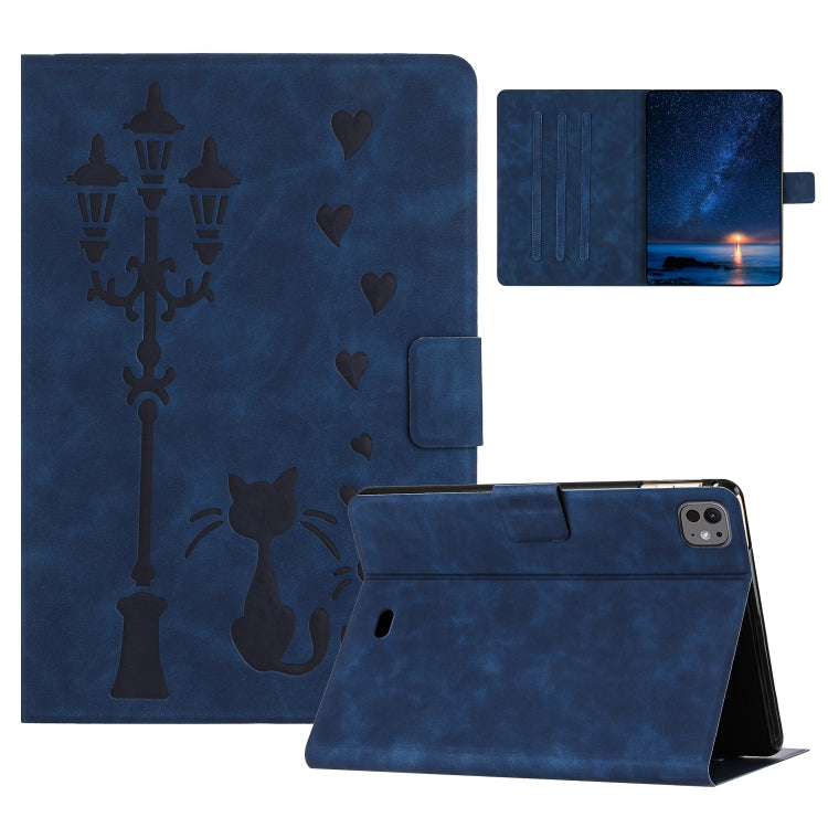 Embossed Couple Cat Smart Tablet Leather Case, For iPad Air 11 2026 / 2025 / 2024, For iPad Pro 11 2025 / 2024, For iPad 2025 / 2022, For iPad mini 2024 / mini 6