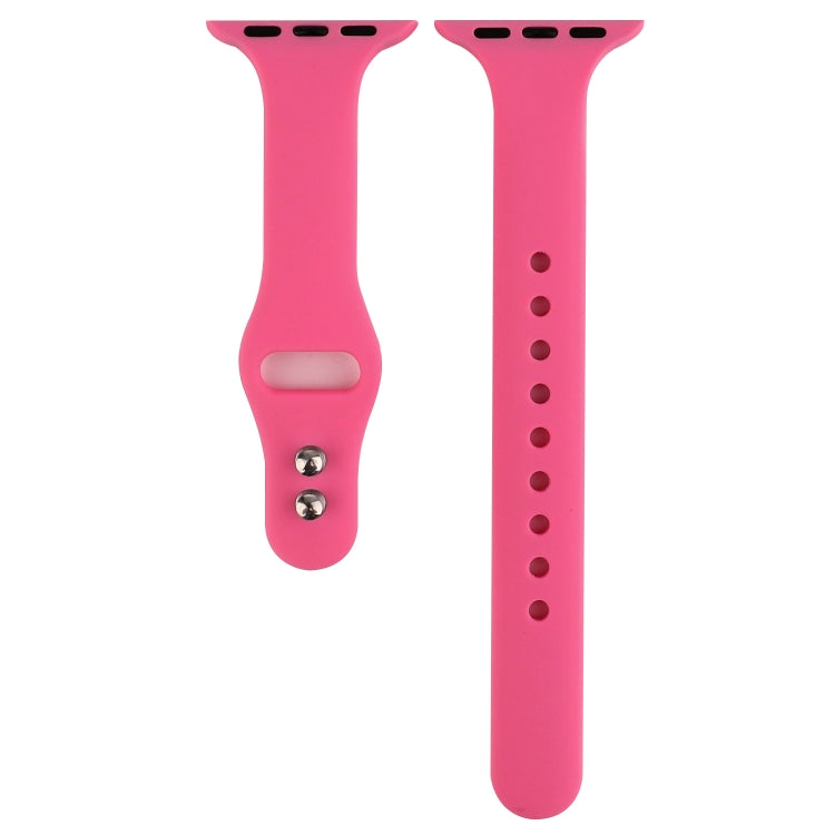 Thin Silicone Double Buckle Replacement Wrist Strap, For Apple Watch 5 & 4 44mm / 3 & 2 & 1 42mm
