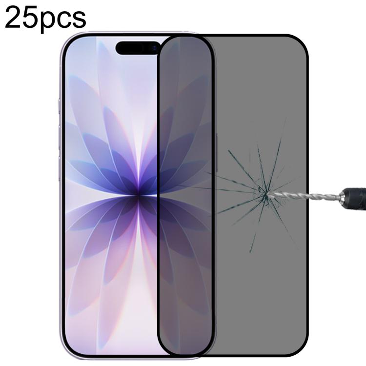 25pcs Full Cover Anti-spy Silk Screen Tempered Glass Film