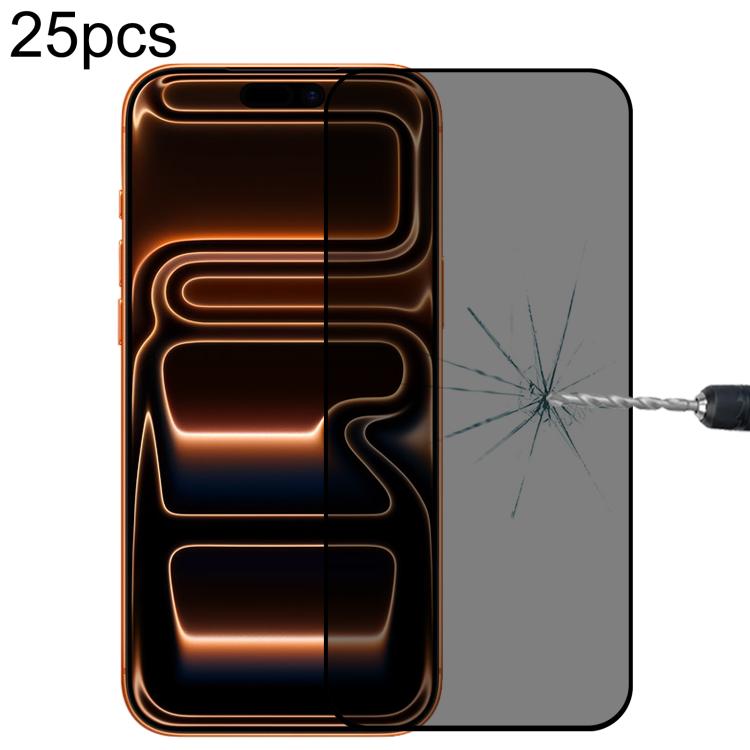 25pcs Full Cover Anti-spy Silk Screen Tempered Glass Film