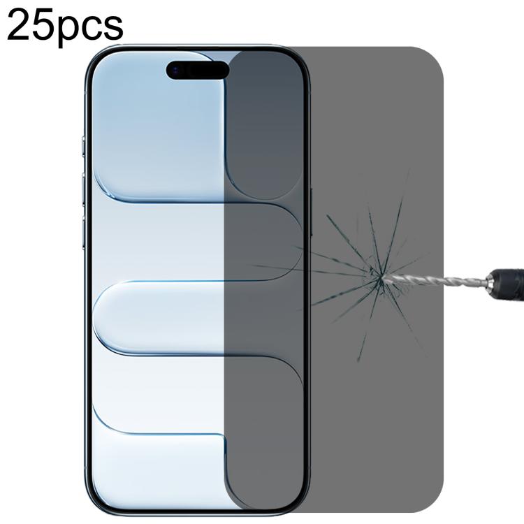 25pcs High Transparency Full Cover Anti-spy Tempered Glass Film
