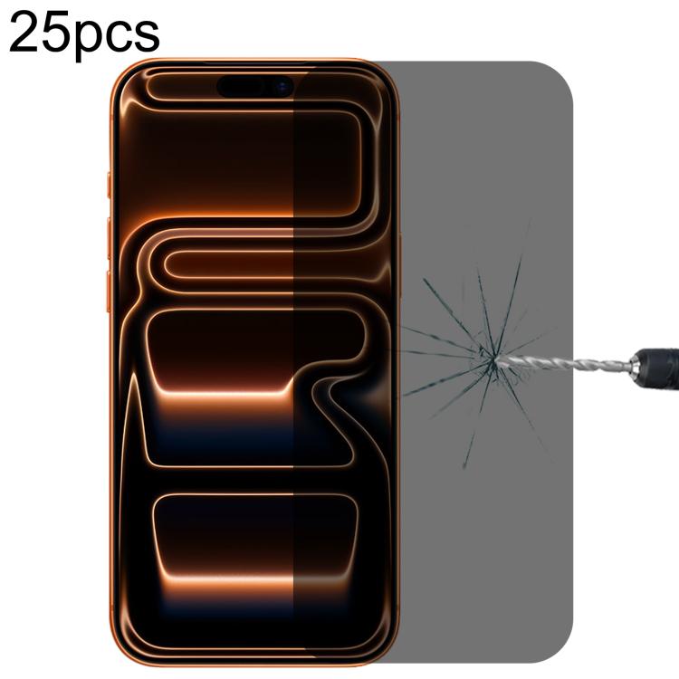 25pcs High Transparency Full Cover Anti-spy Tempered Glass Film