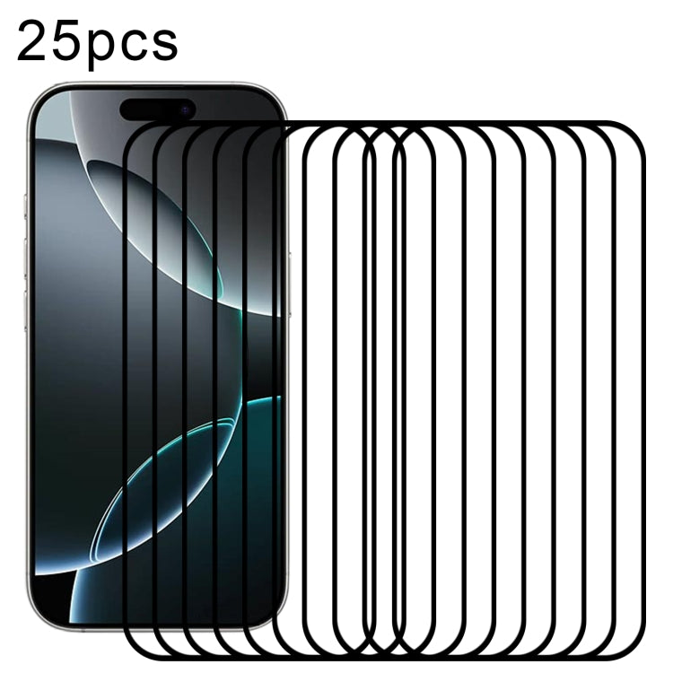 25pcs Full Glue Screen Tempered Glass Film, For iPhone Duo Outer Screen, For iPhone 18 Pro / 17 Pro, For iPhone 18 Pro Max / 17 Pro Max, For iPhone 17, For iPhone Air, For iPhone 16 Pro Max, For iPhone 16 Pro, For iPhone 16 Plus, For iPhone 16