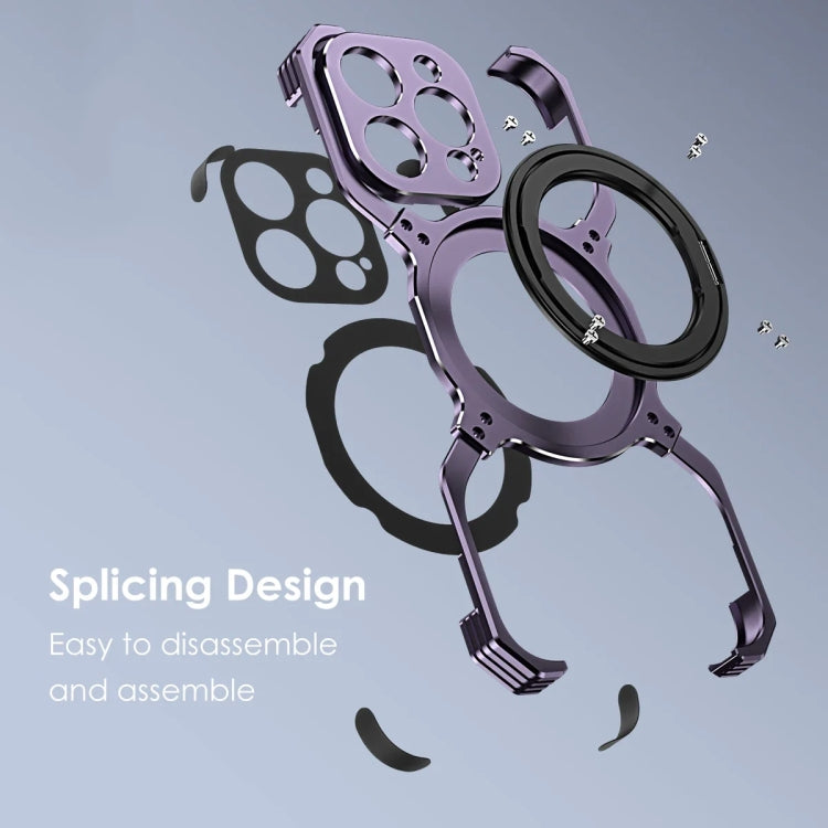 Mechanical Arm Borderless MagSafe Holder Metal Phone Case