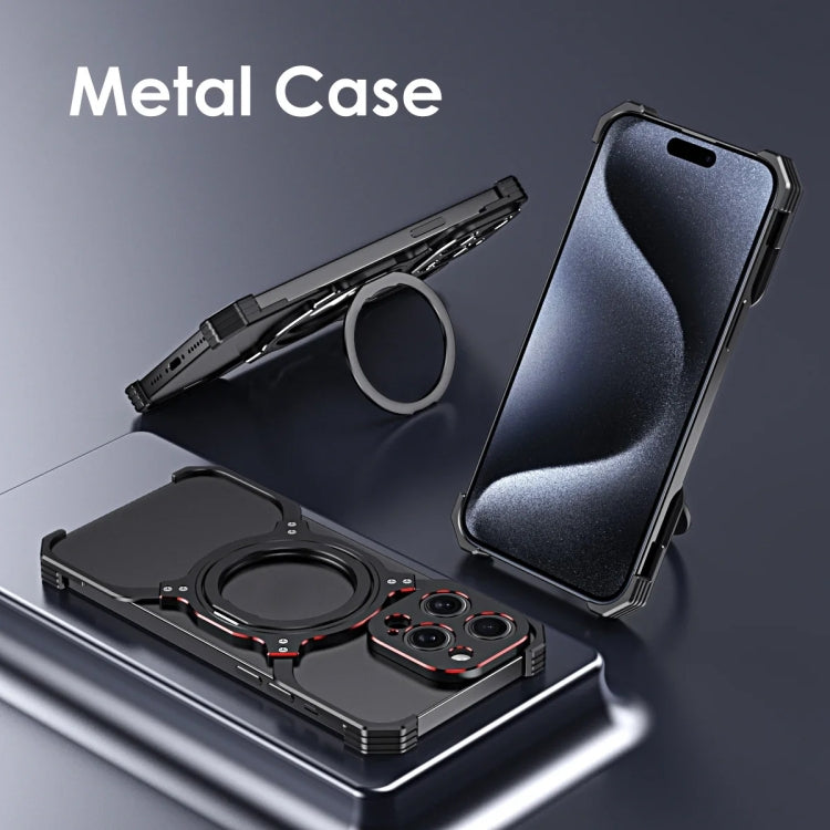 Mechanical Arm Borderless MagSafe Holder Metal Phone Case